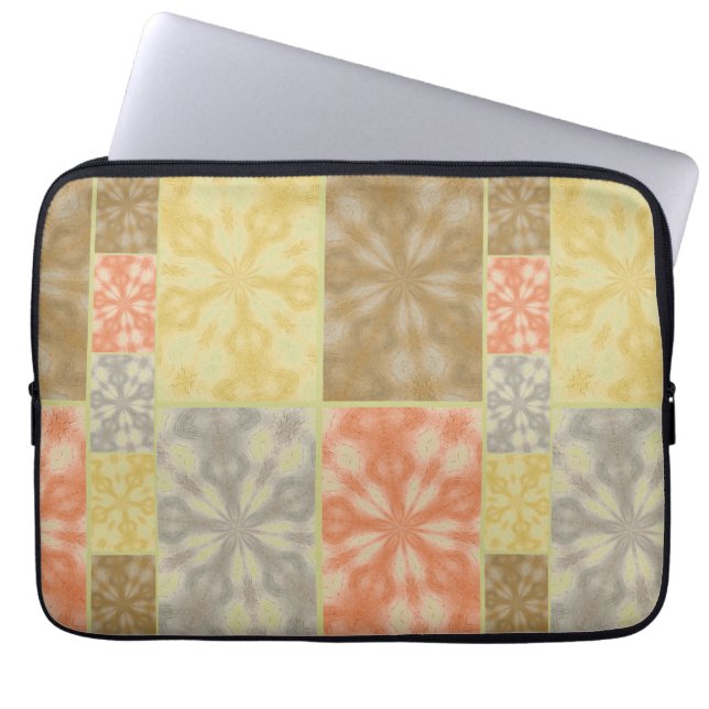 Colorful Bohemian Patchwork Laptop Sleeve (Voorkant)