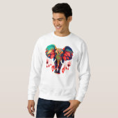 Colorful Bohemian Style Elephant Trui (Voorkant volledig)