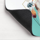 Colorful boho bloemen geometrische schedel muismat (Hoek)