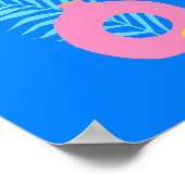 Colorful Boho Botanical Fruit Art in Blue Poster (Hoek)