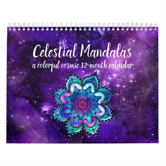 Colorful Boho Celestial Mandalas Waterverf Stars Kalender (Hoes)