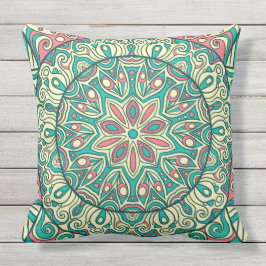 Colorful Boho Chic Floral Buitenkussen