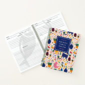 Colorful Boho Desert Cats Pattern Family Recipes Notitieboek (Binnen)