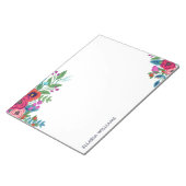 Colorful Boho Floral Bouquets - Naam Notitieblok (Schuin)