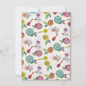 Colorful Boho Floral Mexican Fiesta Vrijgezellenfe Kaart (Achterkant)