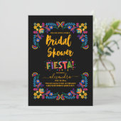 Colorful Boho Floral Mexican Fiesta Vrijgezellenfe Kaart (Staand voorkant)