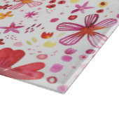Colorful Boho Floral Waterverf Snijplank (Hoek)