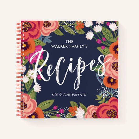 Colorful Boho Flowers Recipes Notitieboek (Voorkant)