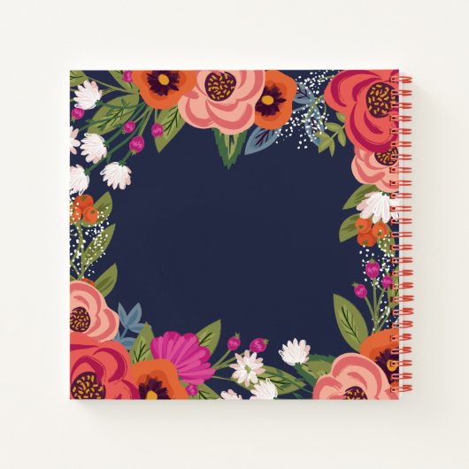 Colorful Boho Flowers Recipes Notitieboek (Achterkant)