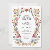 Colorful Boho Garden Flowers Vrijgezellenfeest Kaart (Voorkant)