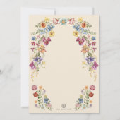 Colorful Boho Garden Flowers Vrijgezellenfeest Kaart (Achterkant)
