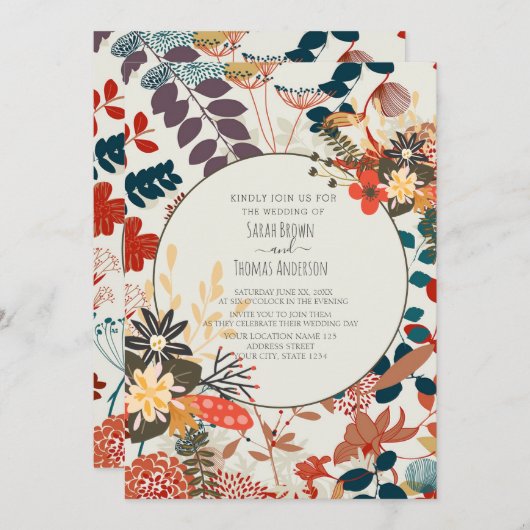 COLORFUL BOHO KAART (Voorkant / Achterkant)