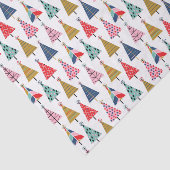 Colorful Boho kerstbomen Pattern Tissuepapier (Detail)
