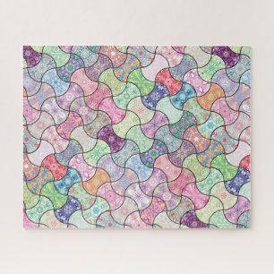 Colorful Boho Mandala Pattern Jigzaag Puzzle Legpuzzel
