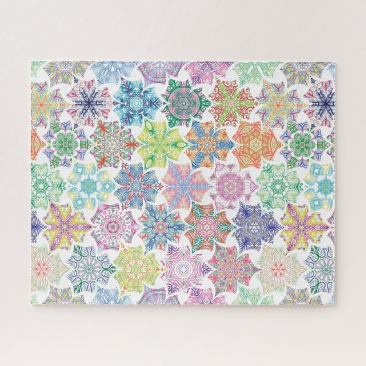 Colorful Boho Mandala Pattern Legpuzzel (Horizontaal)
