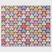 Colorful Boho Mandala Pattern Wrapping Paper Cadeaupapier (Vlak)