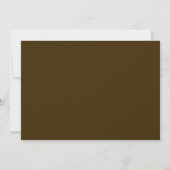 Colorful Boho Minimalist Dark Olive Green Kaart (Achterkant)
