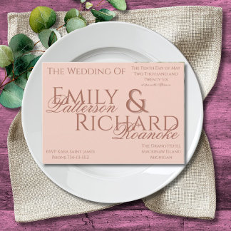 Colorful Boho Minimalist Pinks Invitation Kaart