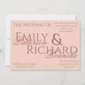 Colorful Boho Minimalist Pinks Invitation Kaart (Voorkant)