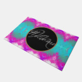 Colorful Boho Monogramed Welcome Deurmat (Schuin)