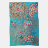 Colorful Boho, Paisley en Mandala Kitchen Towel Theedoek (Verticaal)