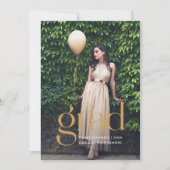 Colorful Boho Pattern Photo Afstuderen Invitation Kaart (Voorkant)