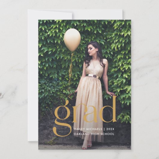 Colorful Boho Pattern Photo Afstuderen Invitation Kaart (Voorkant)