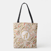 Colorful Boho Print met Monogram Tote Bag (Achterkant)