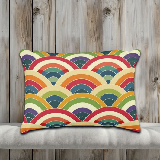 Colorful Boho Rainbow Accent Kussen
