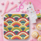 Colorful Boho Rainbow Papieren Bordje (Feest)