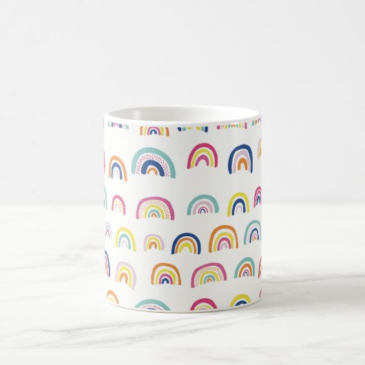 Colorful Boho Rainbow Patroon Koffiemok (Center)