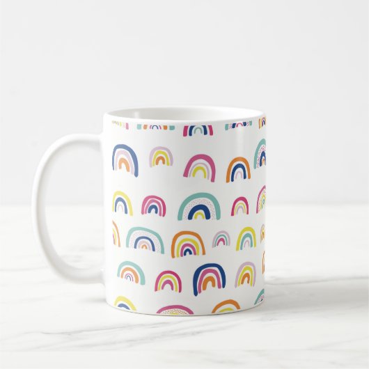Colorful Boho Rainbow Patroon Koffiemok (Links)