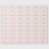 Colorful Boho Rainbow Pattern Birthday Name Cadeaupapier (Vlak)