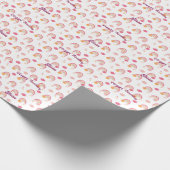 Colorful Boho Rainbow Pattern Birthday Name Cadeaupapier (Hoek)