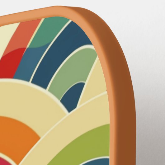 Colorful Boho Rainbow Pickleball Paddle (Links Detail)