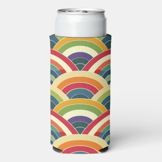 Colorful Boho Rainbow Seltzer Blikjeskoeler (Seltzer Achterkant)