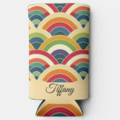 Colorful Boho Rainbow Seltzer Blikjeskoeler (Voorkant)