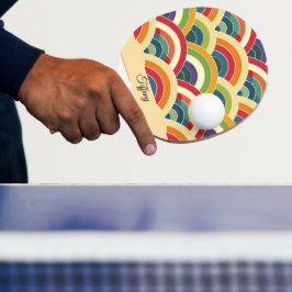 Colorful Boho Rainbow Tafeltennisbatje