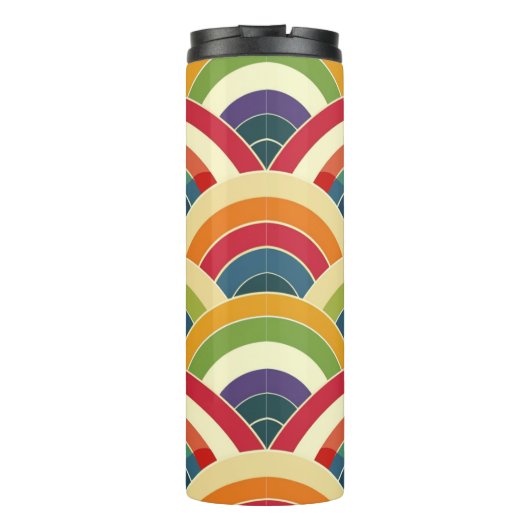 Colorful Boho Rainbow Thermosbeker (Achterkant)