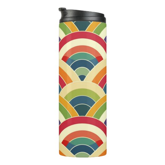 Colorful Boho Rainbow Thermosbeker (Geroteerd rechts)