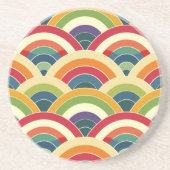 Colorful Boho Rainbow Zandsteen Onderzetter (Voorkant)