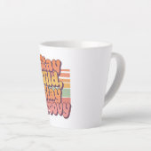 Colorful Boho Retro Stay Wild Stay Groovy Latte Mok (Rechterhoek)