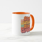 Colorful Boho Retro Stay Wild Stay Groovy Mok (Voorkant rechts)