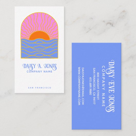 Colorful Boho Sunrise Visitekaartje (Voorkant / Achterkant)