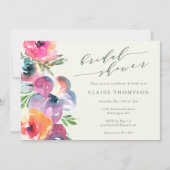 Colorful Boho Waterverf Flowers Vrijgezellenfeest Kaart (Voorkant)