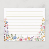 Colorful Boho Wildflower Garden Bridal Recipe Kaar (Achterkant)