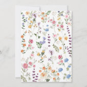 Colorful Boho Wildflower Girl Baby shower Kaart (Achterkant)