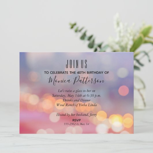 Colorful Bokeh Birthday Party (Staand voorkant)