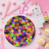 Colorful Bokeh Bubbles Papieren Bordje (Feest)