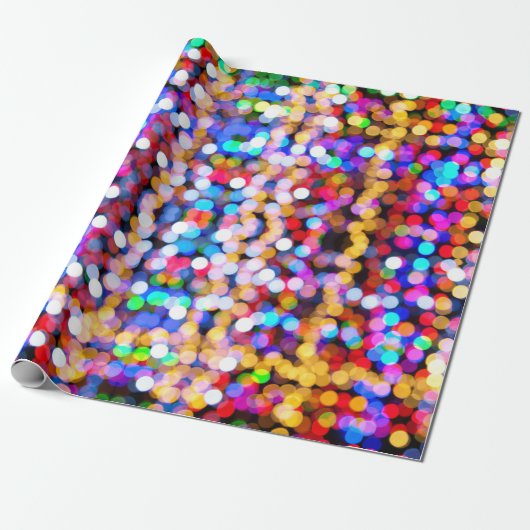 Colorful Bokeh Cadeaupapier (Uitgerold)